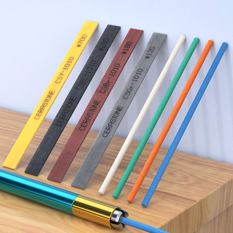 犀力顿纤维油石圆棒d3mm犀利顿1010蓝色绿色模具抛光800#去料纹