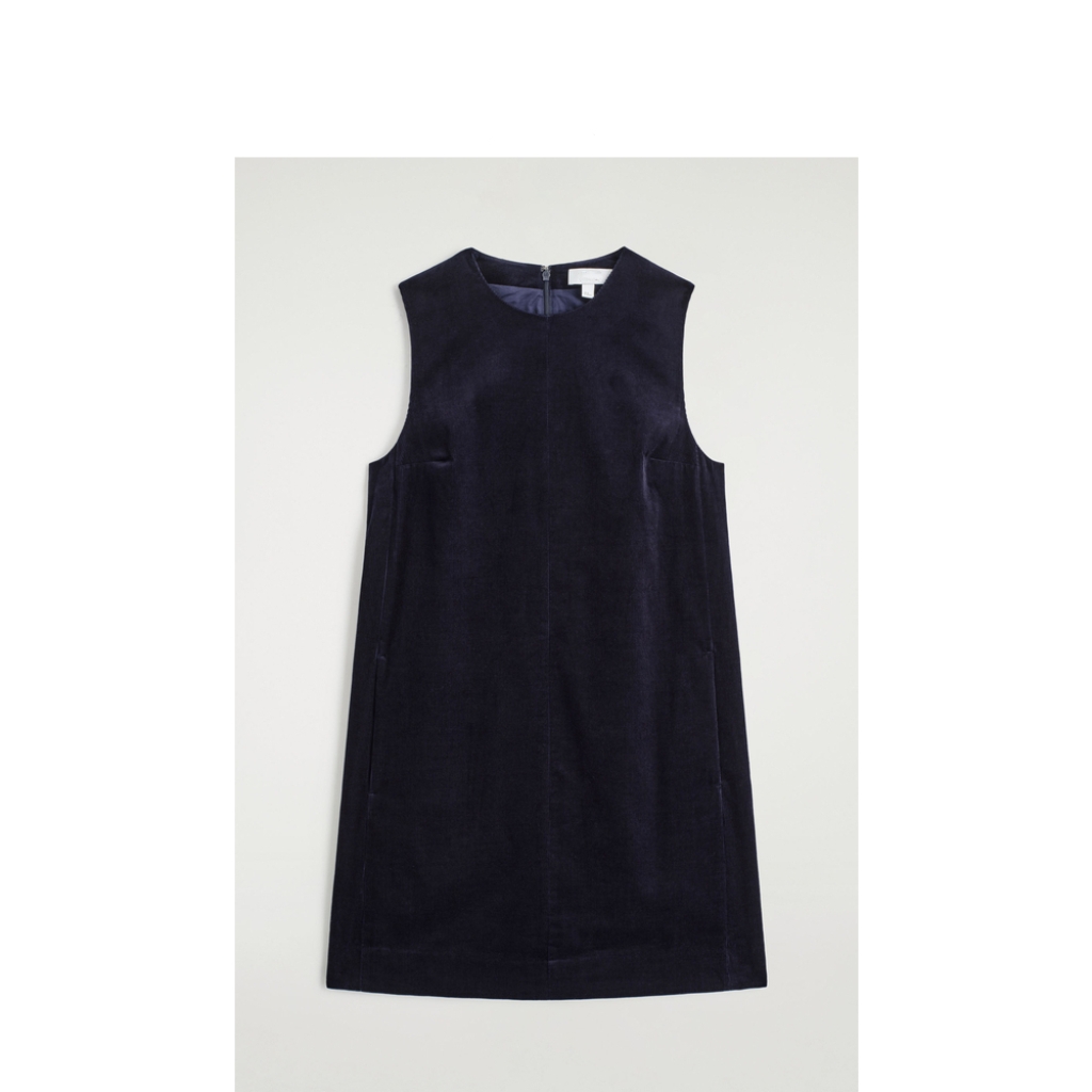 2025冬季设计师款轻奢风女装百搭显瘦圆领无袖牛仔连衣裙背心裙女