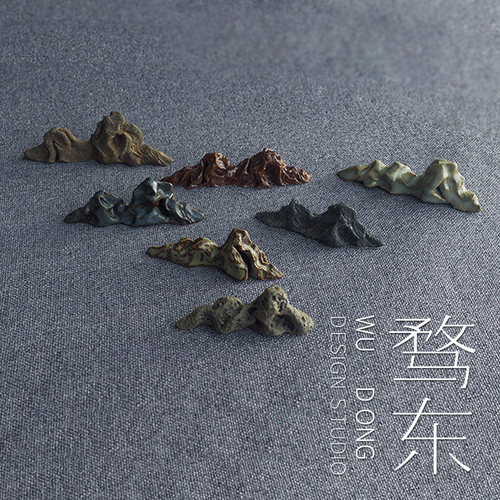 制造全手工太湖石随形笔搁创意