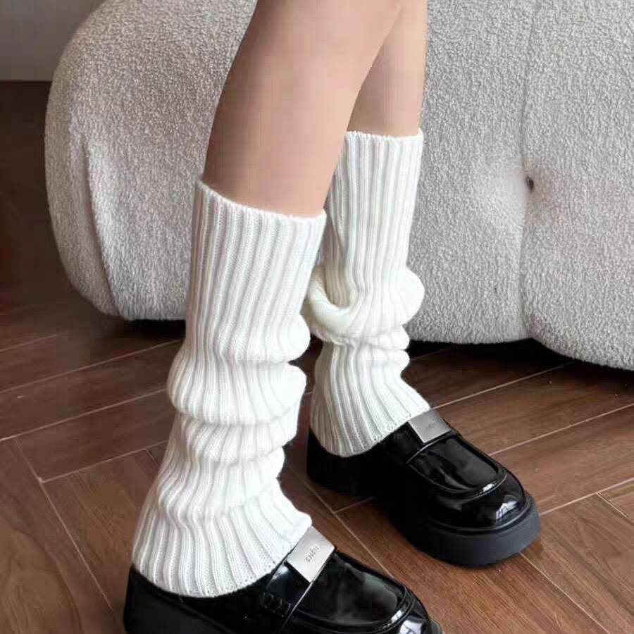 针织JK堆袜套春秋加长小腿