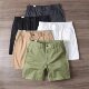 男士 不过膝纯棉四分短裤 美式 休闲纯色弹力修身 子 夏季 直筒中裤 新款
