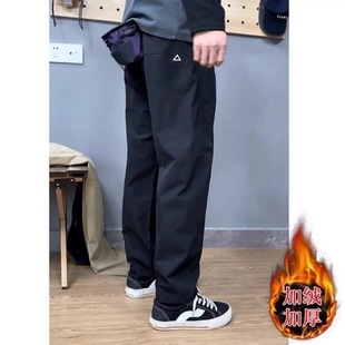 耐磨工作裤 秋冬季 户外三角标加绒加厚工装 宽松锥形美式 机能休闲裤