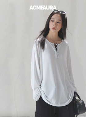 上衣女2025新款爆款t恤女正肩女t恤独特漂亮减龄款上衣白色上衣