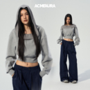 一字肩卫衣独特漂亮减龄款 早秋短款 卫衣 2025新款 ACMEAURA卫衣女款