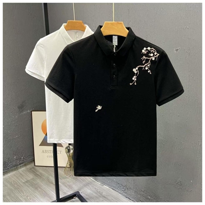 夏季新款刺绣polo衫短袖男士休闲翻领痞帅潮流修身百搭上衣t恤潮