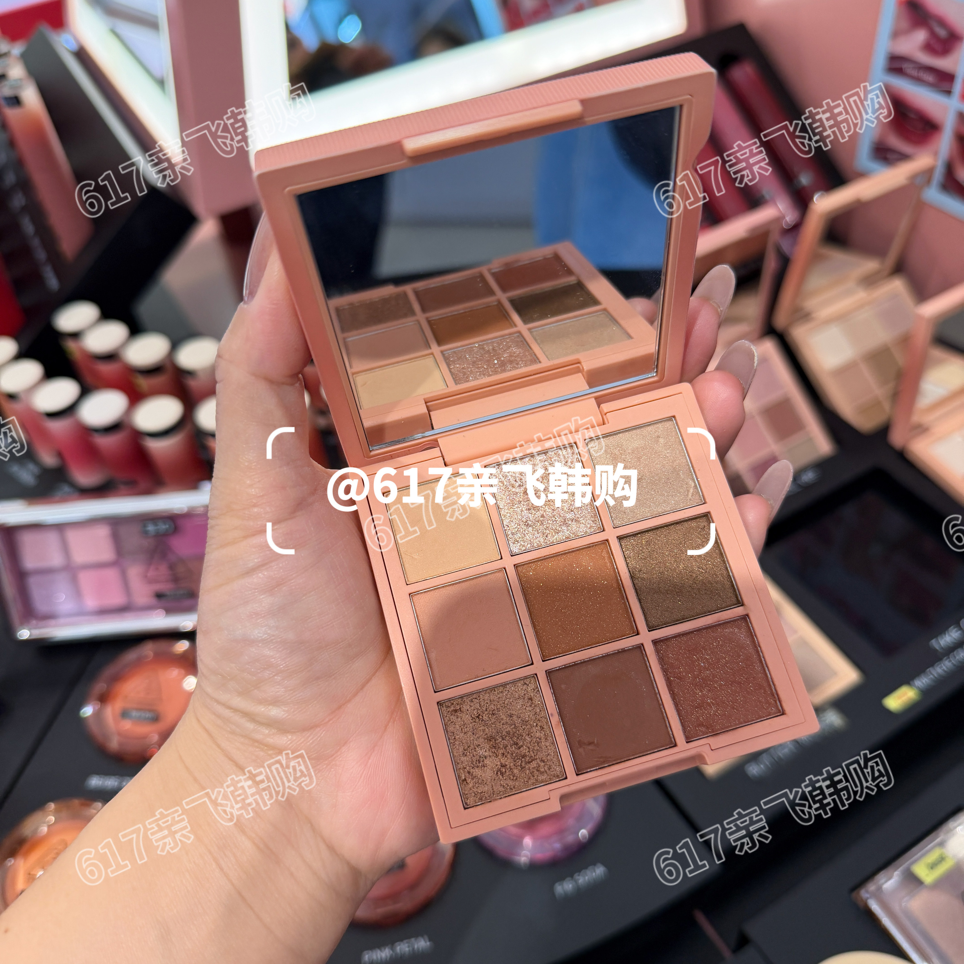 每周飞韩国正品3CE九色眼影盘 日常上眼通透OVERTAKE橘棕盘哑光