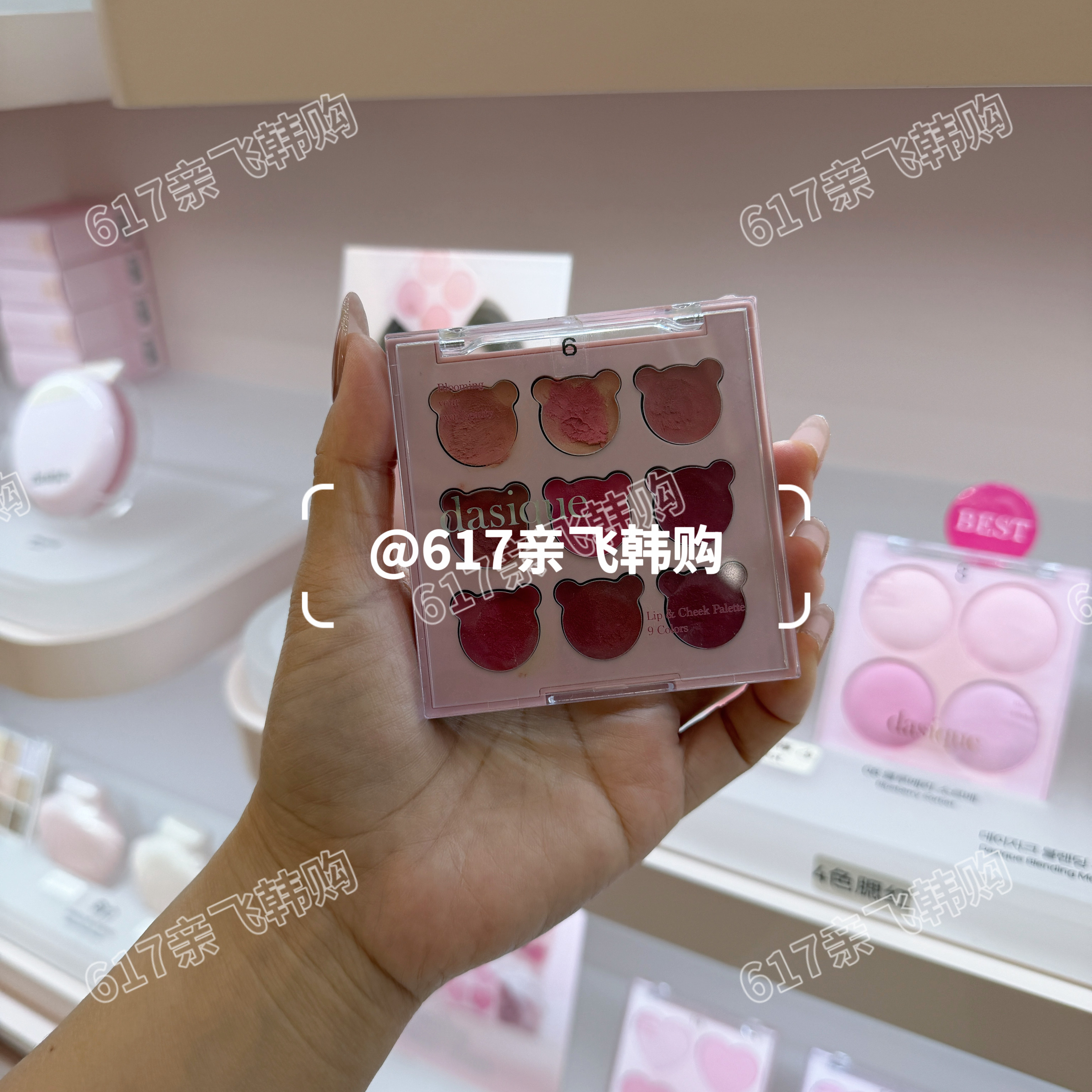 dasique小熊九色唇颊两用腮红