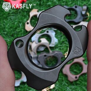 KASFLY凯撒指虎单指虎拳刺钛合金碳纤维酒起子防身破窗多功能 edc