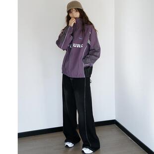 休闲夹克外套 复古立领日系冲锋衣男女硬壳宽松蝙蝠袖 NBN 2026春款