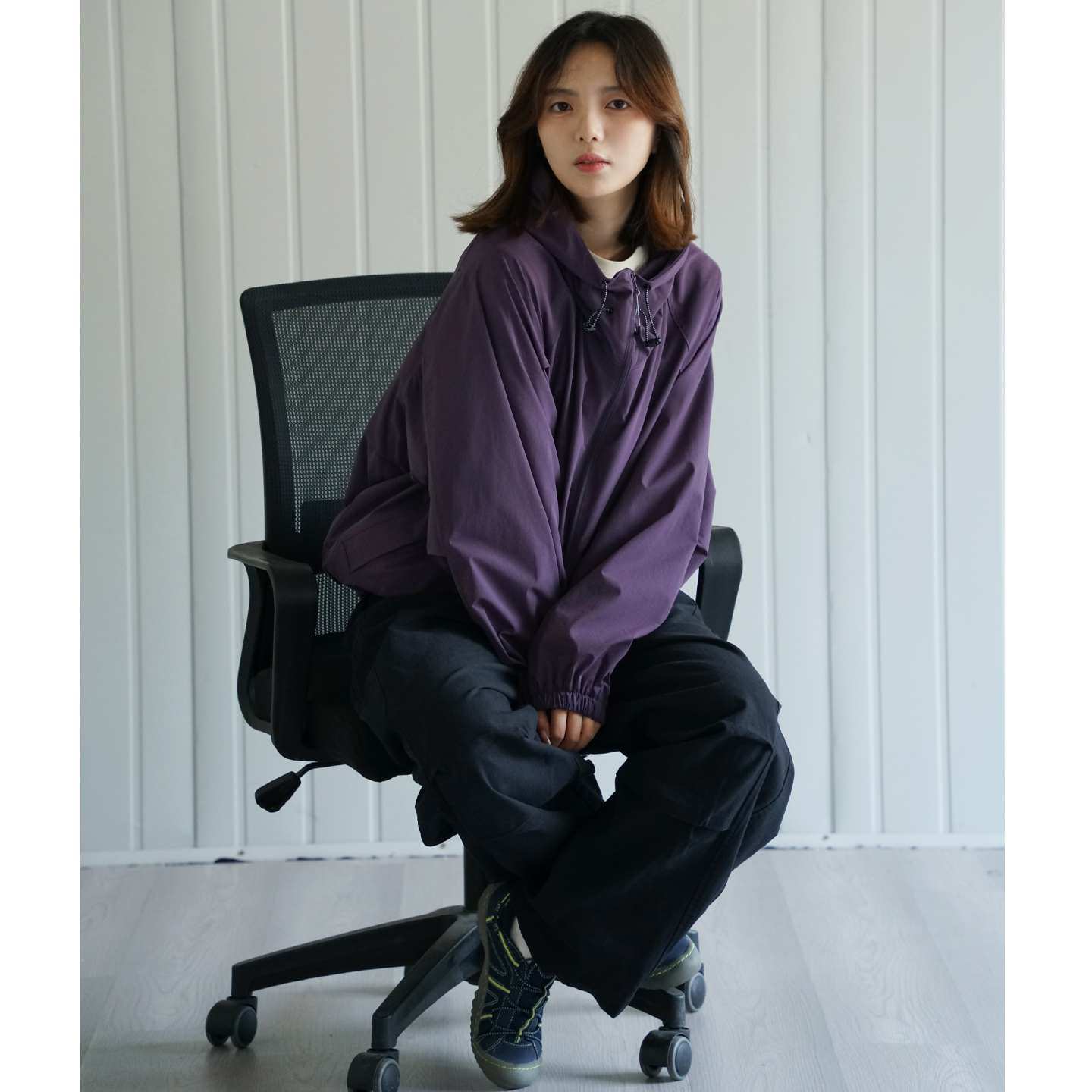 NBN薄绒内衬连帽夹克外套情侣装