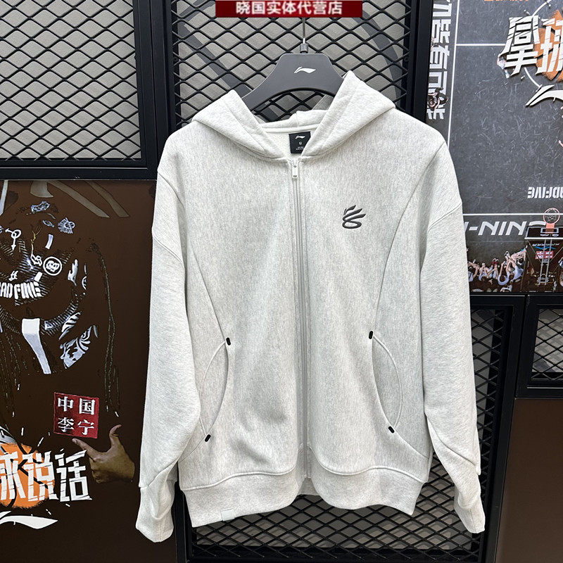 李宁运动卫衣库里联名开衫外套
