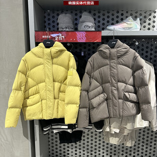 李宁运动羽绒服2024冬季 健身系列女子连帽宽松外套AYMU086 新款