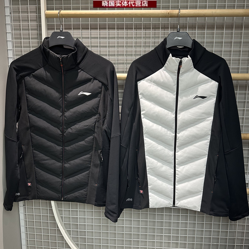 李宁运动棉服2025冬季新款跑步系列男子拼接修身棉外套AJMV153