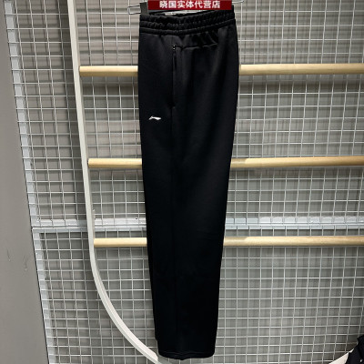 李宁运动裤列女子针织直筒长卫裤