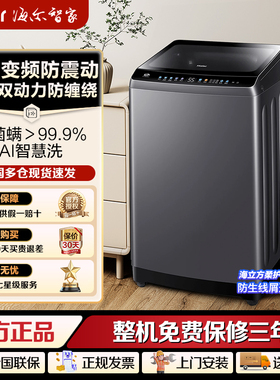 海尔10kg家用大容量全自动直驱变频双动力波轮洗衣机ES100B36Max5