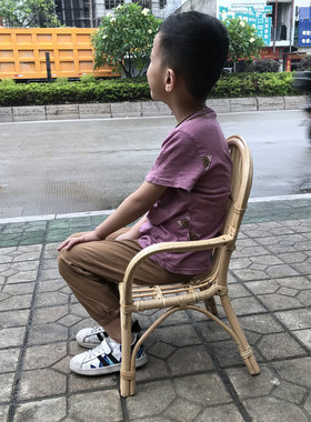 藤编儿童椅日韩版宝宝居家椅子