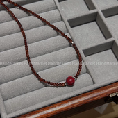 吊坠925银 本命砂砂串珠项链 手工气质复古小众简约百搭0128