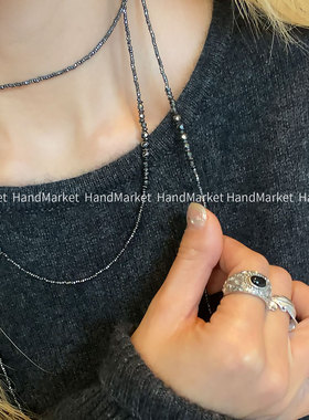 链子925银 【高光毛衣链】高级感时尚百搭气质手工叠戴水晶装饰品