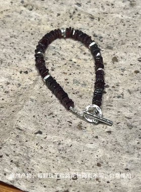 925银手链 JIUJIU【吸引力】手链百搭时尚复古气质个性黑色系手链