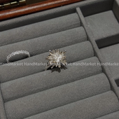 925银戒指 烟花戒指 手工气质轻奢小众精致0128