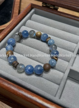 非金属亚克力手链 JIUJIU【蓝色海盐】手工简约梦幻彩色手串0207