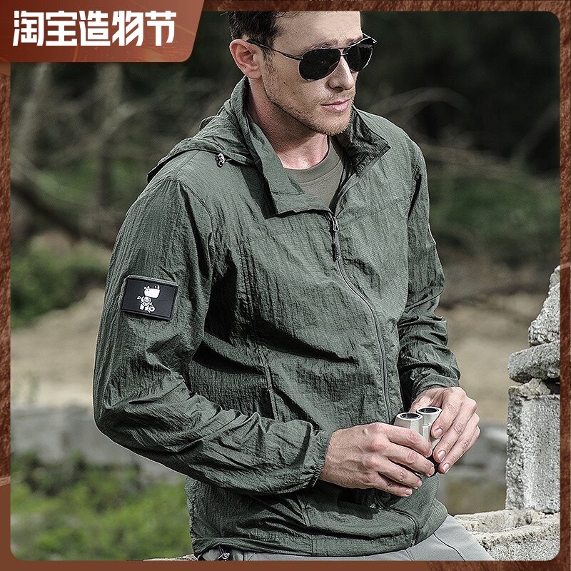summer outdoors Sunscreen ultrathin ventilation ultraviolet-proof tactics Skin clothing Windbreaker Quick drying coat Sunscreenin the Outdoor/Mountaineer/Camping/Travel Goods , Outdoor clothing , Outdoor sports coat  category - from Buy2taobao.com to provide professional Taobao agent buy service