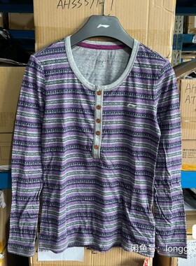 李宁长袖T恤女秋季时尚系列舒适透气常规长袖文化衫ATLG128