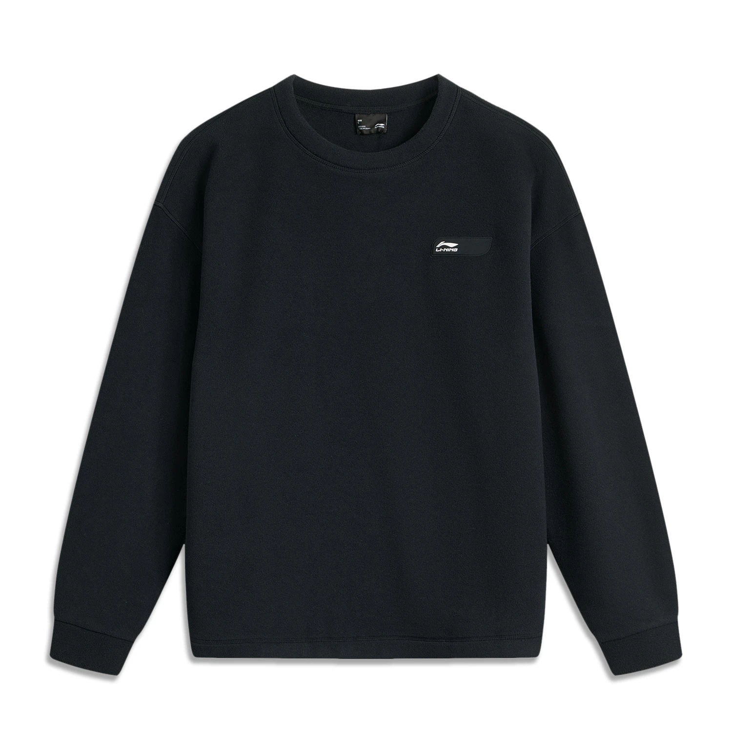 李宁CROSS男子加绒保暖套头舒适宽松圆领套头摇粒绒卫衣AWDU885-2