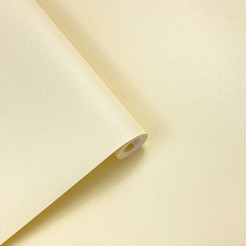 黄色现代素色简约亚麻背景墙纸 卧室客厅书房酒店室内家用壁纸