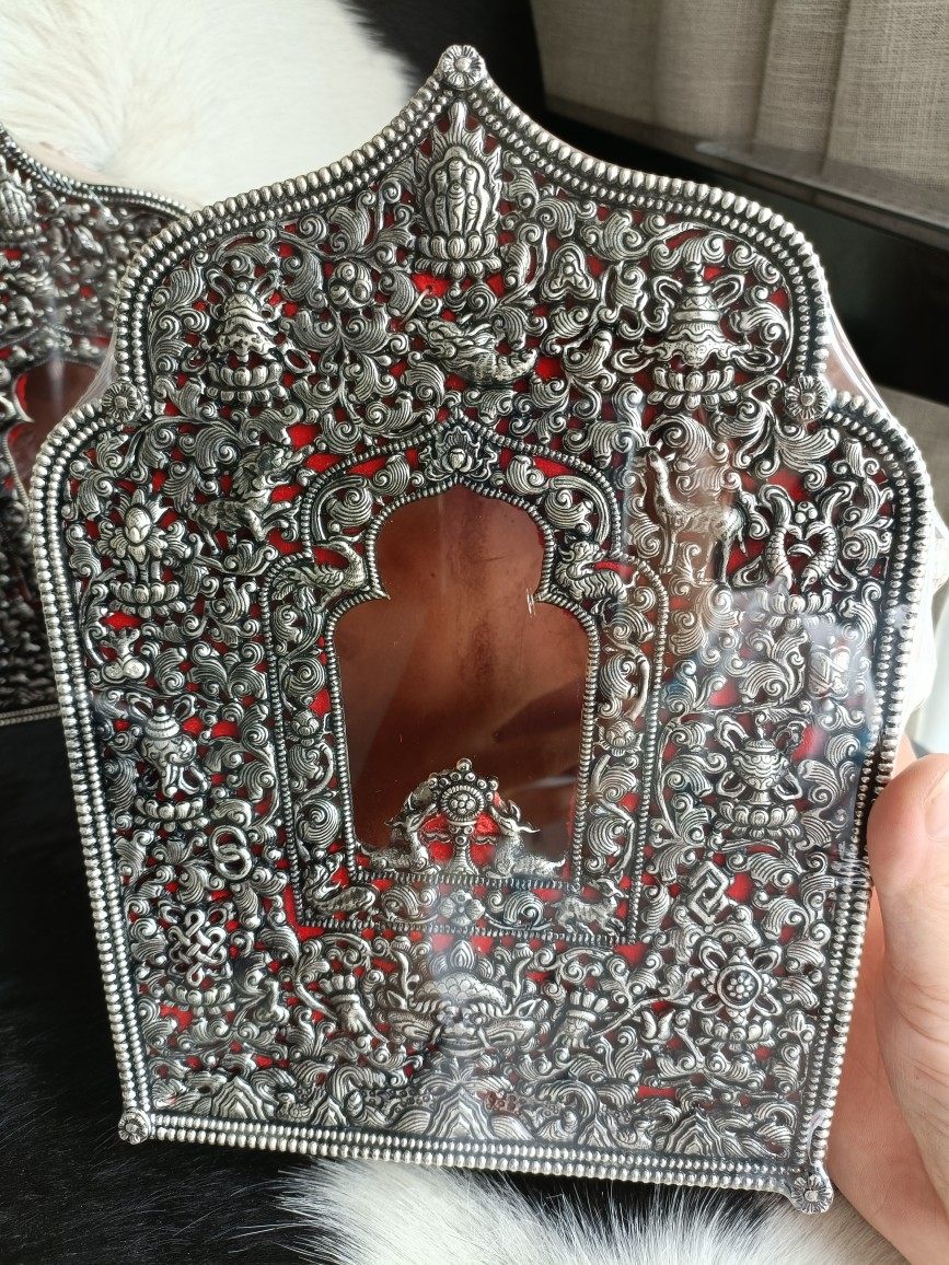 藏族藏饰品藏族民用品装佛箱男款结婚演出佩戴藏袍配饰嘎乌盒精品