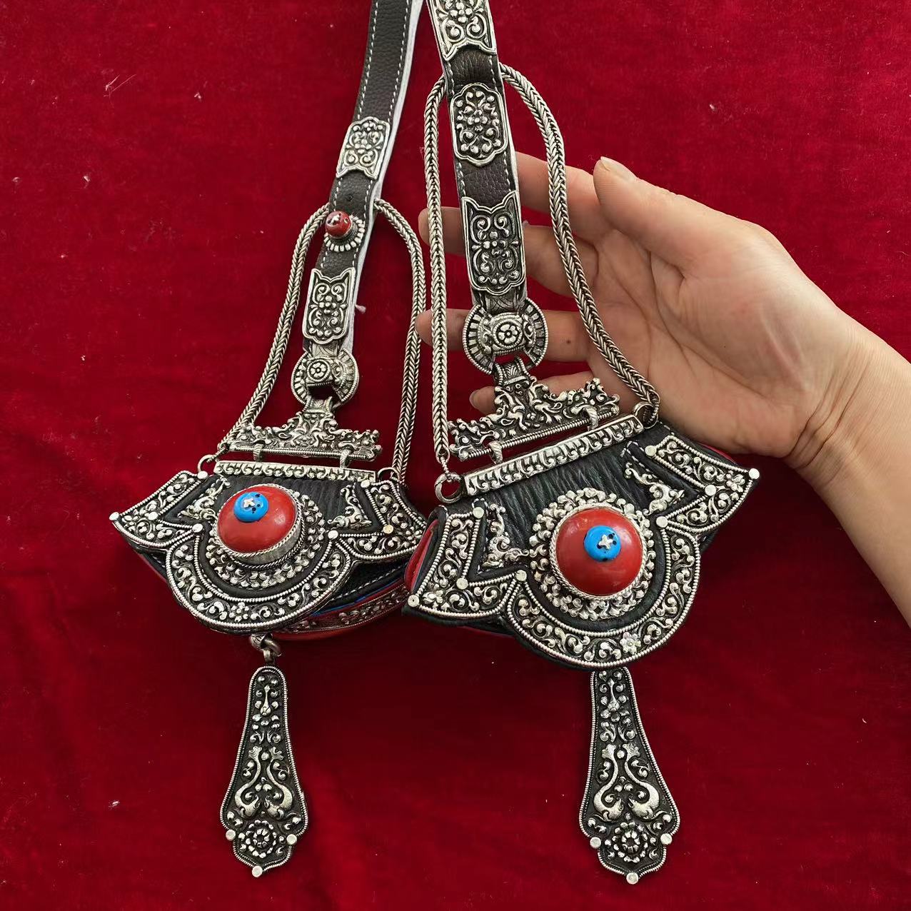 新款藏族女饰配饰腰佩藏饰舞蹈藏袍腰带吊坠腰间腰佩女士挂件大号