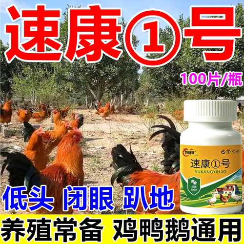 鸡药速康一号100片鸡鸭鹅通用