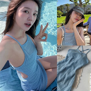 连体泳衣女尹恩惠同款