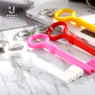 张信哲同款阿哲钥匙扣AREAWARE情侣钥匙扣硅胶钥匙形不锈钢钥匙链