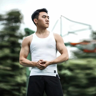 运动背心男紧身速干衣篮球跑步健身透气高弹力田径足球训练服无袖