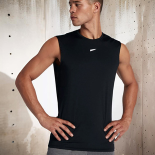 篮球背心运动紧身衣无袖健身服跑步田径训练足球打底T恤透气速干