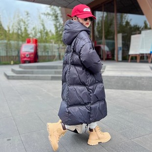 QKIKT女童羽绒服冬季2025新款儿童冬装外套青少年女孩初中生长款