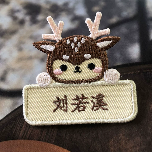 Изысканная гибкая именная наклейка для детского сада, с вышивкой, английский, делается под заказ