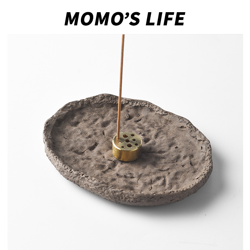 日式粗陶复古手工托盘