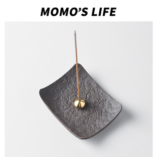 陶瓷线香插香托线香底座家用室内熏香炉禅意香插摆件装 饰摆件香托