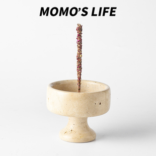 黄洞石线下底座藏香香插香座香托高级感桌面线香香薰摆件送礼礼物