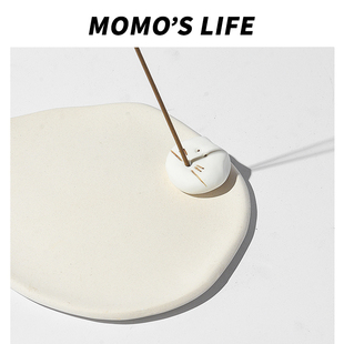 ins可爱猫咪香插治愈系香薰线香底座侘寂风极简香盘香座香薰礼品