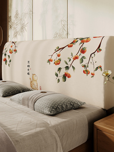 新中式禅意床头套罩全包靠背套通用弹力保护套2025新款古风防尘罩