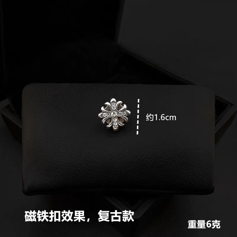 迷你磁吸防走光扣夏季复古十字花