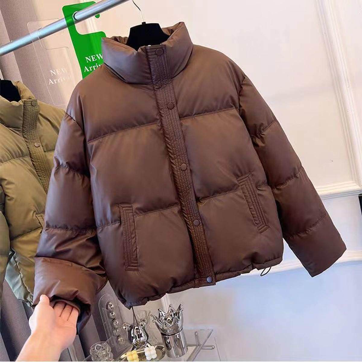 韩版棉服短款免洗冬季新款立领宽棉衣/棉服