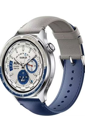 适用小米s4表圈表带套装替换小米watchs4金属表圈蓝灰双时区表圈