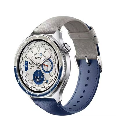 适用小米s4表圈表带套装替换小米watchs4金属表圈蓝灰双时区表圈