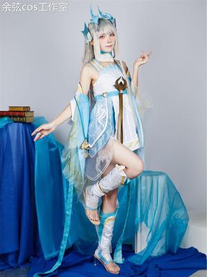 王者荣耀cos服装女西施游龙清影cosplay龙角假发游戏动漫衣服古风