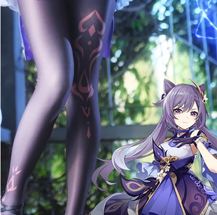 原神刻晴cosplay丝袜裤袜子袜套莫娜甘雨温迪凝光cos连裤袜可定制