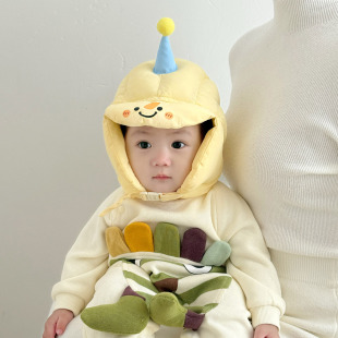 宝宝可爱卡通雷锋帽子冬季幼儿小童保暖护耳男女童加厚充棉防寒帽